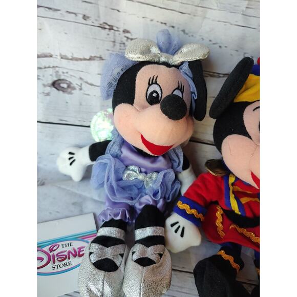 Disney MICKEY AND SUGAR PLUM MINNIE NUTCRACKER Bean Bag Plush Beanie Christmas - Picture 5 of 11